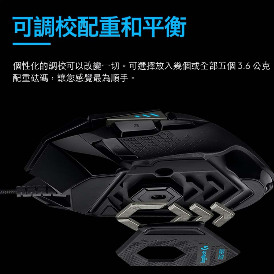羅技 Logitech G502 HERO 高效能電競滑鼠 - 細節圖 3