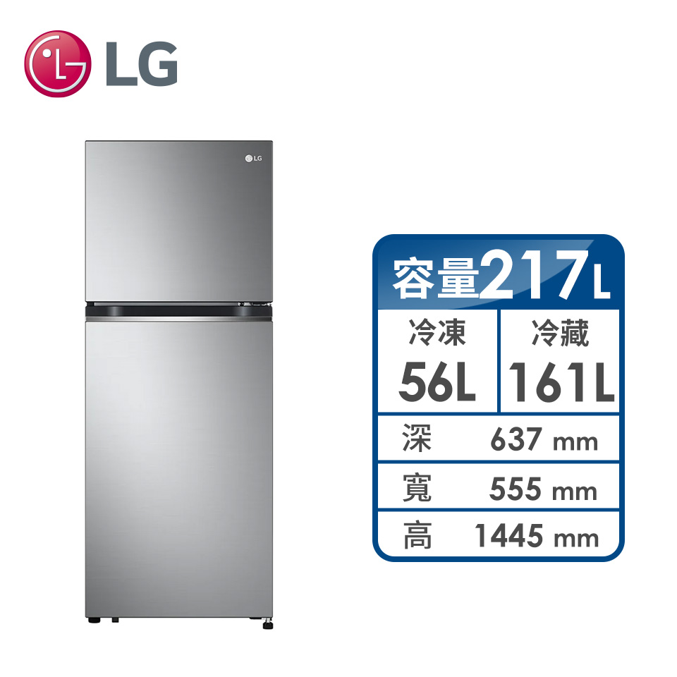 LG 217公升直驅雙門變頻冰箱
