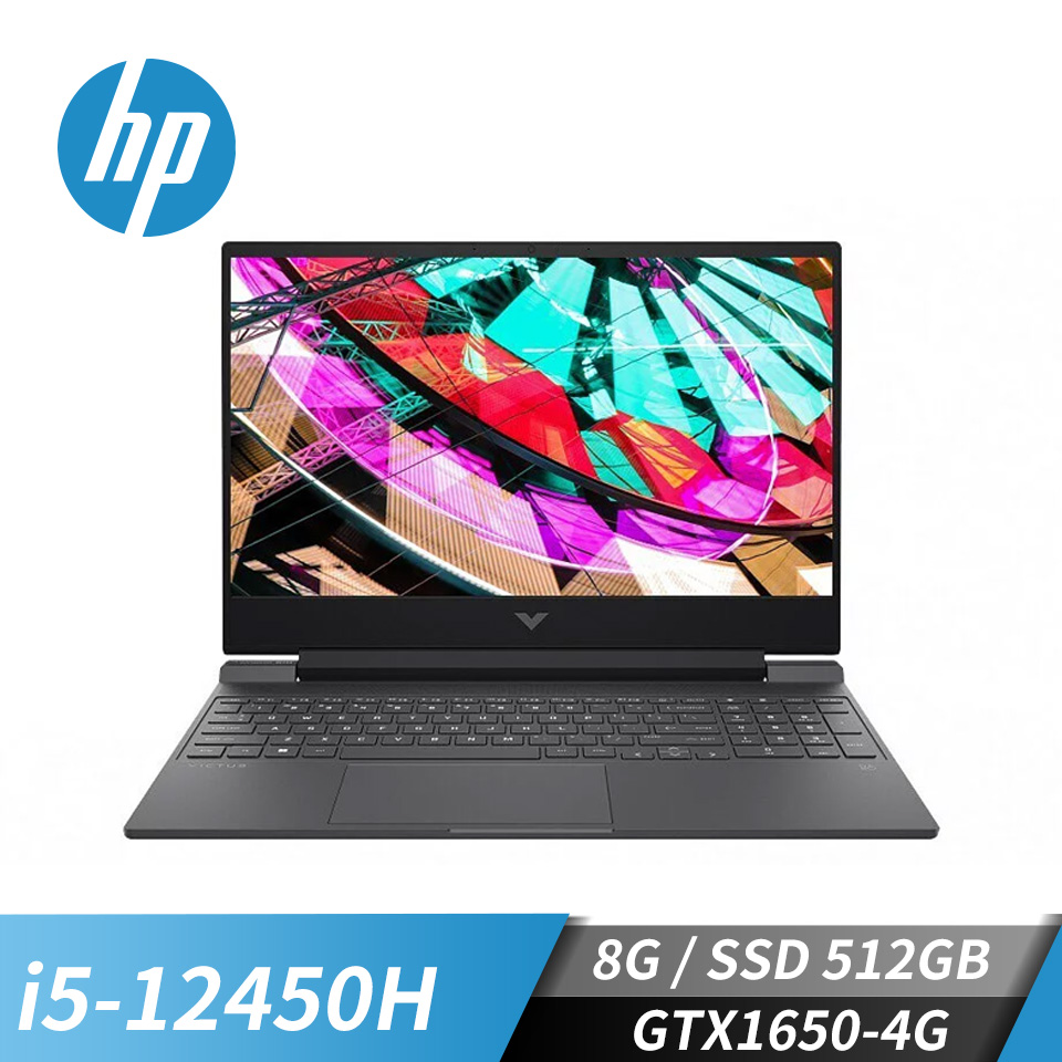 (展示品)惠普 HP Victus 光影V 電競筆記型電腦 15.6 (i5-12450H&#47;8GB&#47;512GB&#47;GTX1650-4G&#47;W11)黑騎士