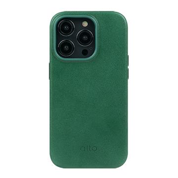 Alto i14 Pro Ori 經典皮革手機殼-森林綠