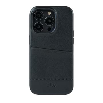 Alto i14 Pro Met 插卡皮革手機殼-渡鴉黑
