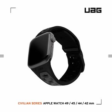 UAG AW 42/44/45/49mm 簡約運動錶帶-黑