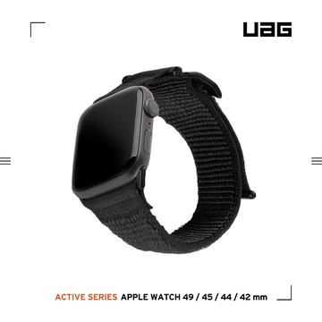 UAG AW 42&#47;44&#47;45&#47;49mm 時尚尼龍錶帶V2-極黑
