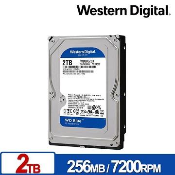 WD 3.5吋 2TB 桌上型硬碟(藍標)