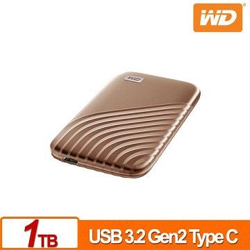 WD My Passport SSD 1TB 外接SSD硬碟 (金)