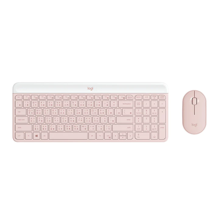 羅技 Logitech MK470 超薄無線鍵鼠組-玫瑰粉
