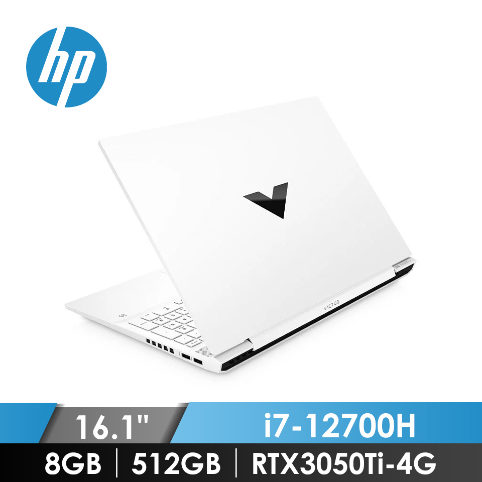 (福利品)惠普 HP Victus 電競筆記型電腦 16.1&#034; (i7-12700H&#47;8GB&#47;512GB&#47;RTX3050Ti-4GB&#47;W11) 特務白