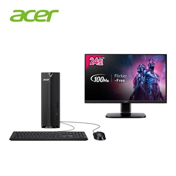 【組合】宏碁 ACER Aspire XC 桌上型主機 (N5105/8GB/512GB/W11) + ACER 24型 100Hz VA液晶顯示器