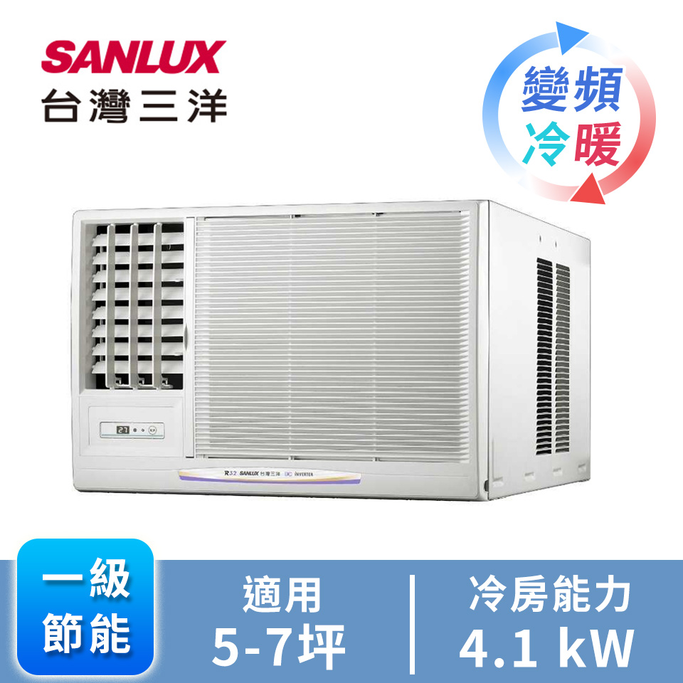 台灣三洋窗型變頻R32冷暖空調(左吹)