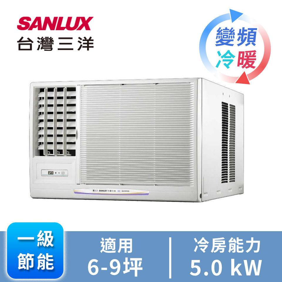 台灣三洋窗型變頻R32冷暖空調(左吹)