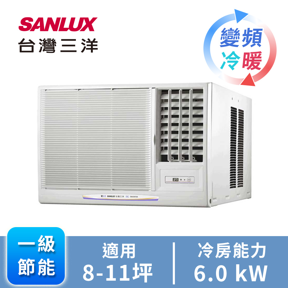 台灣三洋窗型變頻R32冷暖空調(右吹)