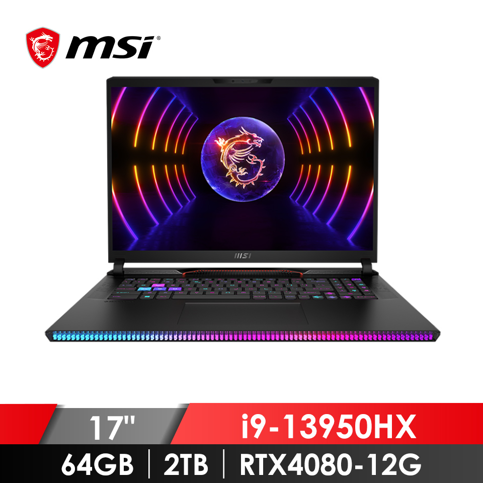領券再折 | 微星 MSI Raider GE78 電競筆電 17&#034; (i9-13950HX&#47;64GB(32GB*2)&#47;2TB&#47;RTX4080-12G&#47;W11 Pro)