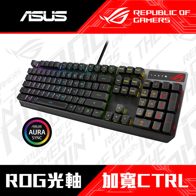 華碩 ROG-STRIX-SCOPE-RX機械電競鍵盤-紅軸