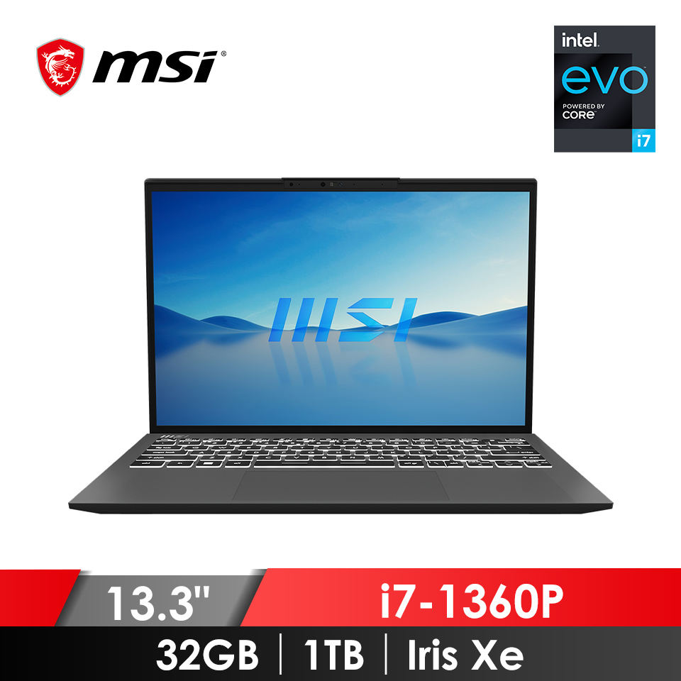 微星 MSI Prestige 13 Evo 筆記型電腦 13.3&#034; (i7-1360P&#47;32GB&#47;1TB&#47;Iris Xe&#47;W11&#47;EVO認證)