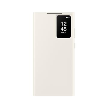 SAMSUNG S23Ultra全透視感應卡夾式保護殼白
