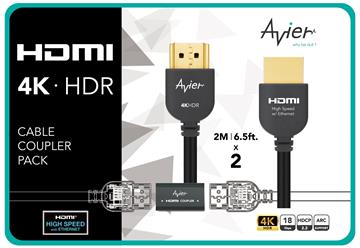 Avier 4k HDMI 2.0 影音傳輸線2+1行動組