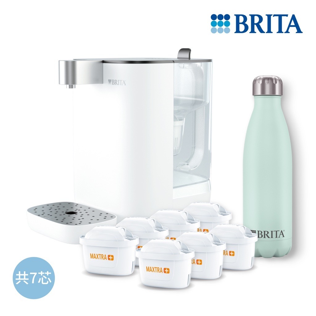 BRITA Model ONE瞬熱開飲機+去水垢濾芯(共7芯)+保溫瓶