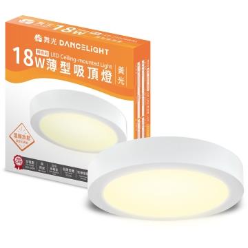 舞光薄型18W LED吸頂燈-時尚白