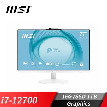 msi微星 PRO AP272 液晶電腦(i7-12700&#47;16G&#47;1T SSD&#47;Win11Pro&#47;白)