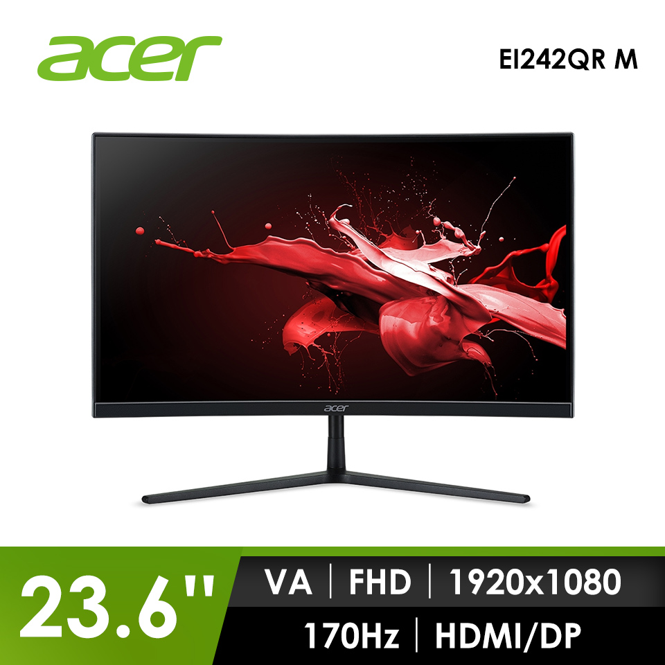 (福利品)ACER 24型 170Hz 曲面液晶顯示器