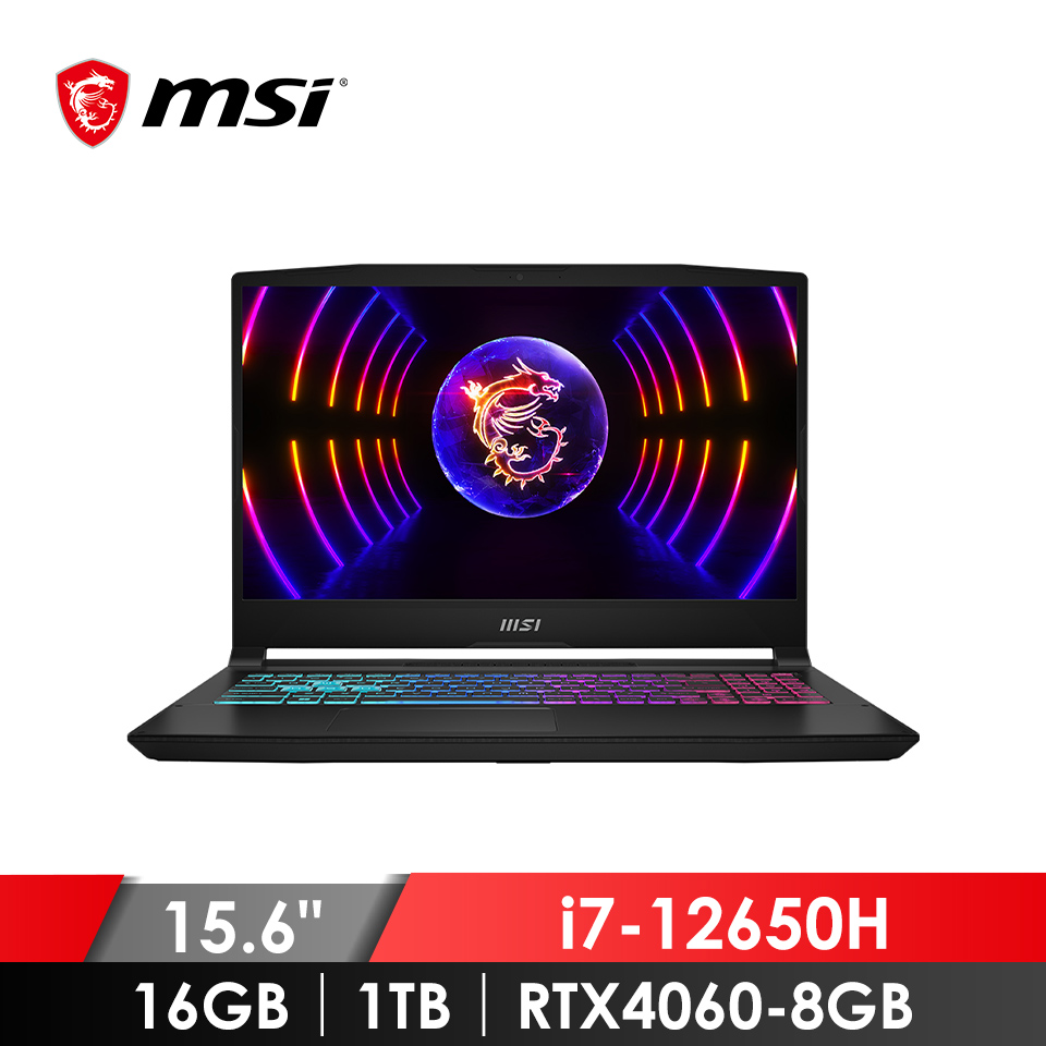 領券再折 | 微星 MSI Katana15 電競筆記型電腦 15.6" (i7-12650H/16GB(8GB*2)/1TB/RTX4060-8GB/W11H)