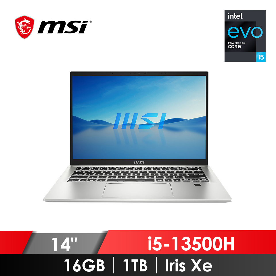 微星 MSI Prestige 筆記型電腦 14" (i5-13500H/16GB/1TB/Iris Xe/W11/EVO認證)