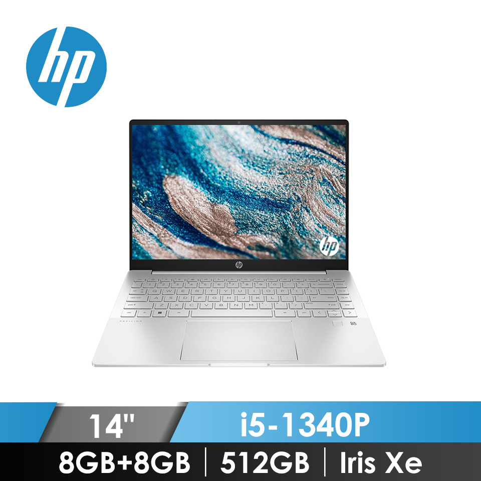 惠普 HP Pavilion Plus 筆記型電腦 14&#034; (i5-1340P&#47;8GB*2&#47;512GB&#47;Iris Xe&#47;W11&#47;EVO認證) 星曜銀