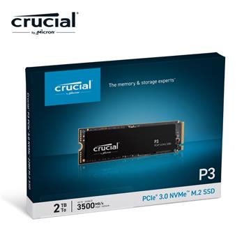 美光 Crucial P3 2TB NVMe PCIe M.2 SSD