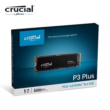 美光 Crucial P3+ 1TB NVMe PCIe M.2 SSD