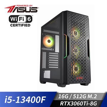 華碩平台&#091;神行鬥者&#093;i5十核獨顯SSD電腦(i5-13400F&#47;16G&#47;RTX 3060 Ti&#47;512G_M2)