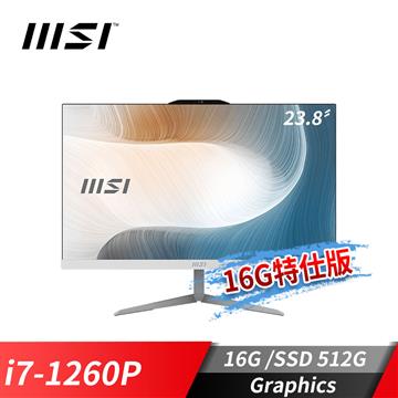 msi微星 Modern AM242 液晶電腦-16G特仕版 i7-1260P&#47;16G&#47;512G SSD&#47;Win11&#47;白