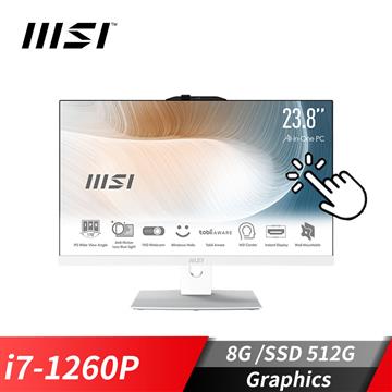 msi微星 Modern AM242TP 液晶電腦 i7-1260P&#47;8G&#47;512G SSD&#47;Win11&#47;白&#47;觸控