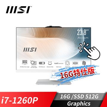 msi Modern AM242TP 液晶電腦-16G特仕版 i7-1260P&#47;16G&#47;512G SSD&#47;Win11&#47;白&#47;觸控