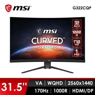 msi微星 G322CQP 31.5吋 曲面電競螢幕