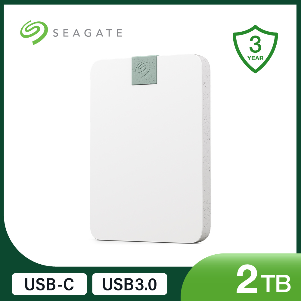 Seagate 2TB Ultra Touch行動硬碟-雲朵白