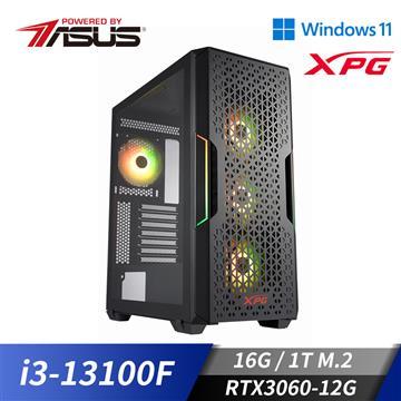 華碩平台&#091;威能勇士&#093;i3四核Win11獨顯SSD電腦(i3-13100F&#47;16G&#47;RTX 3060&#47;1TB_M2)