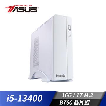 華碩平台[天仙玉露]i5十核效能SSD電腦(i5-13400/16G/1TB_M2)