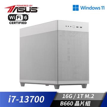 華碩平台[曜日鬥者]i7十六核Win11效能電腦(i7-13700/16G/1TB_M2)