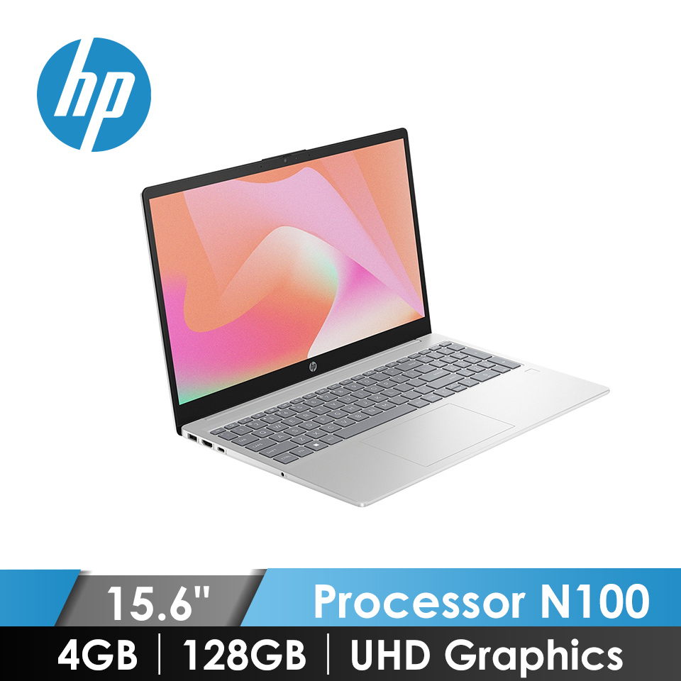 惠普 HP 超品 筆記型電腦 15.6&#034; (N100&#47;4GB&#47;128GB&#47;Intel UHD Graphics&#47;W11S) 銀