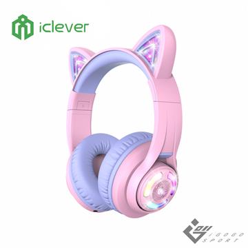 iClever BTH13 炫光無線兒童耳機 紫