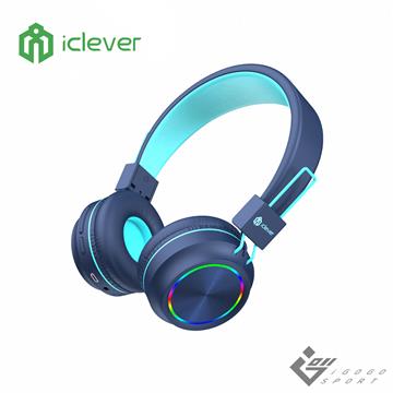 iClever BTH03 炫光無線兒童耳機 藍