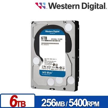 WD 3.5吋 6TB SATA硬碟(藍標)