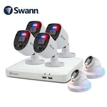Swann 8路DVR+4+2FHD攝影機-半球型