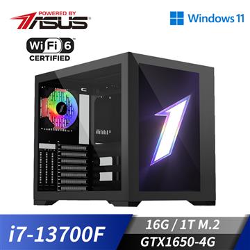 華碩平台[神聖衝擊]i7十六核Win11獨顯電腦(i7-13700F/16G/GTX 1650/1TB_M2)