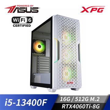 華碩平台[威猛鬥帝]i5十核獨顯SSD電腦(i5-13400F/16G/RTX 4060 Ti/512G_M2)
