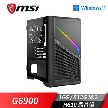 微星平台[雷電俠士]雙核Win11效能SSD電腦(G6900/16G/512G_M2)
