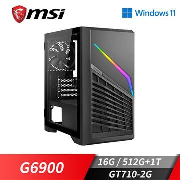 微星平台[禁斷俠士]雙核Win11獨顯SSD電腦(G6900/16G/1T/GT 710/512G_M2)