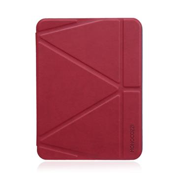 MONOCOZZI iPad 10.2透明背板皮革保護套-紅