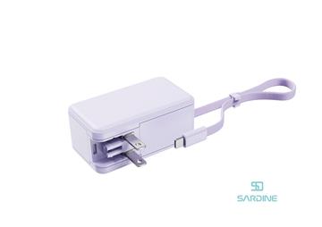 Sardine 二合一快充行動電源Type-C-紫