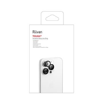 Riivan iPhone 15系列 鏡頭保護環-黑